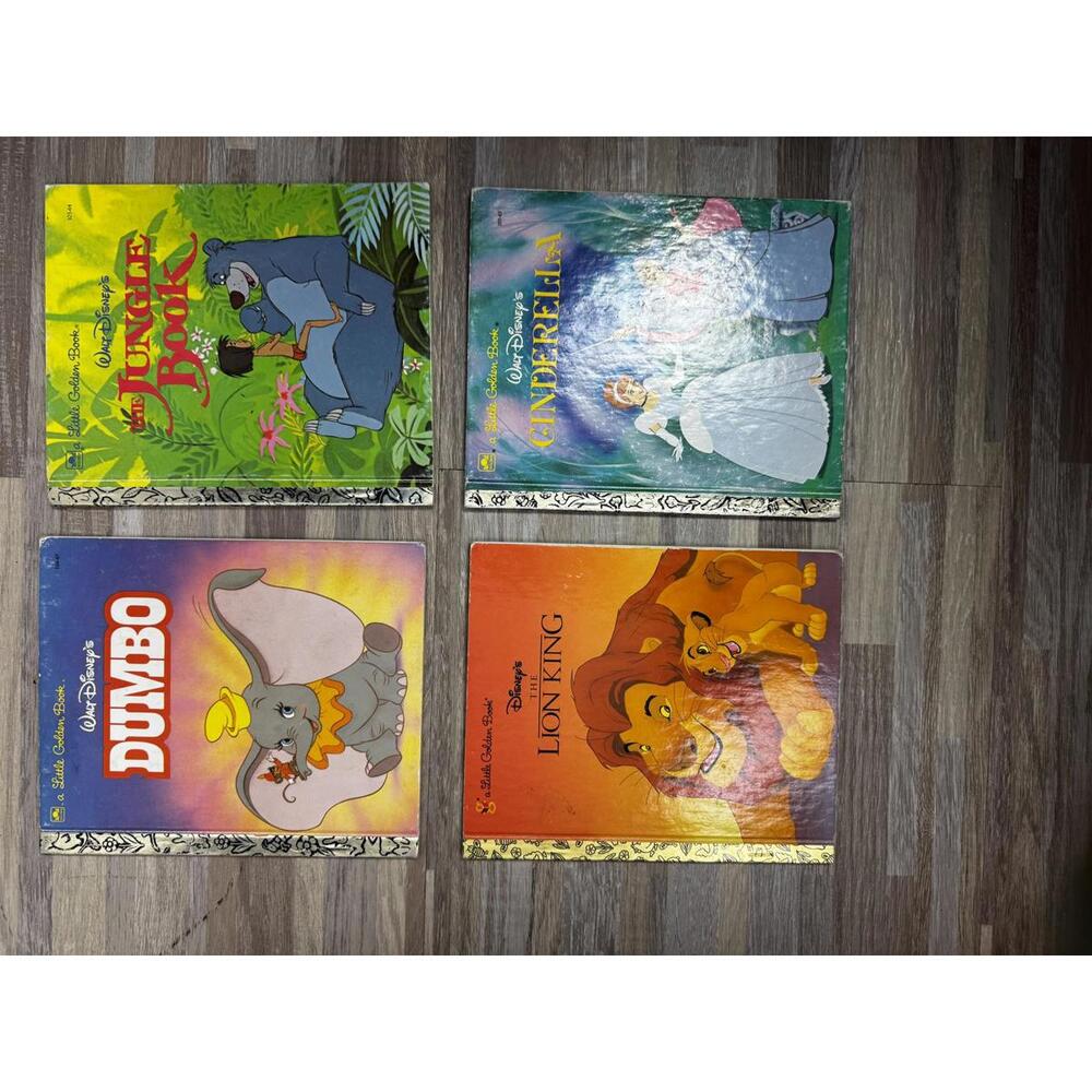 vintage disney little golden books lot dumbo jungle book cinderella lion‎ king
